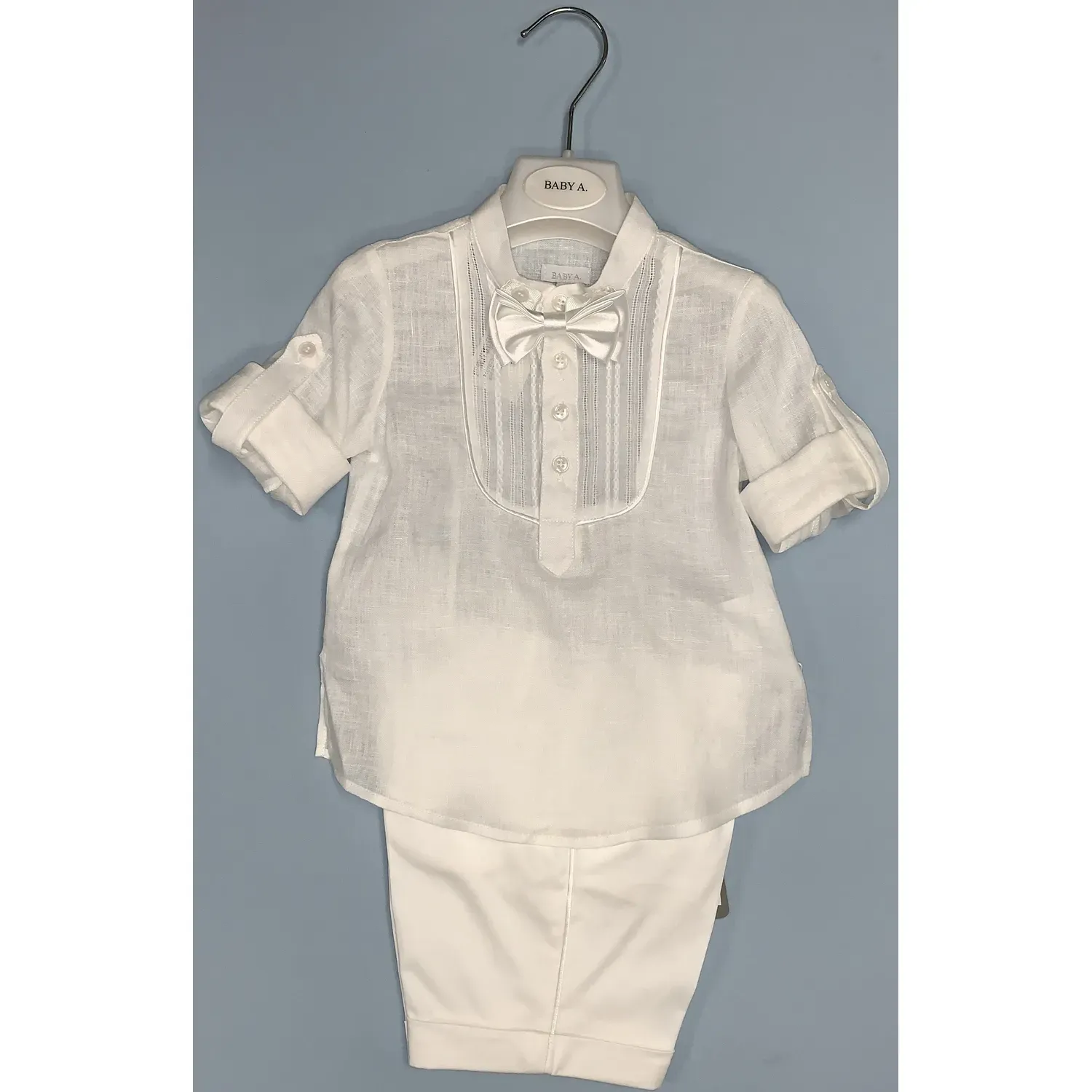 4 PC SHIRT& SHORTS BOWTIE & CUMMBERBAND CREAM / A2282BR