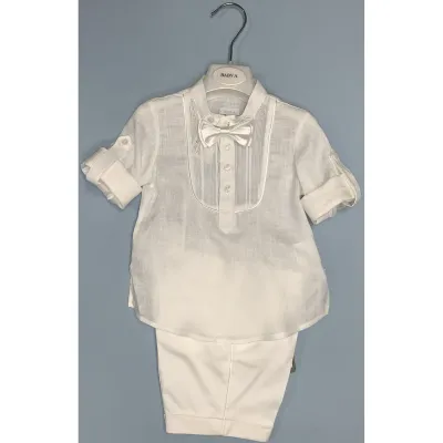 4 PC SHIRT& SHORTS BOWTIE & CUMMBERBAND CREAM / A2282BR
