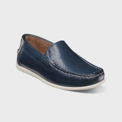 SHOES NAVY JASPER PERF JR SLIPON CUTOUT DOTS / 16646
