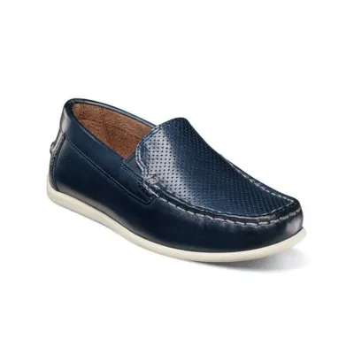SHOES NAVY JASPER PERF JR SLIPON CUTOUT DOTS / 16646 (DISPLAY SHOE - SLIGHTLY MARKED)