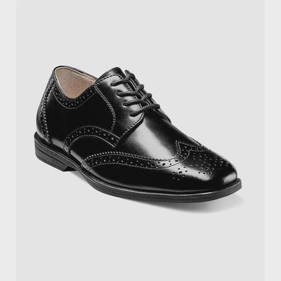 SHOE BLACK REVEAL WING JR. LACES & CUTOUT PATTERN / 16574