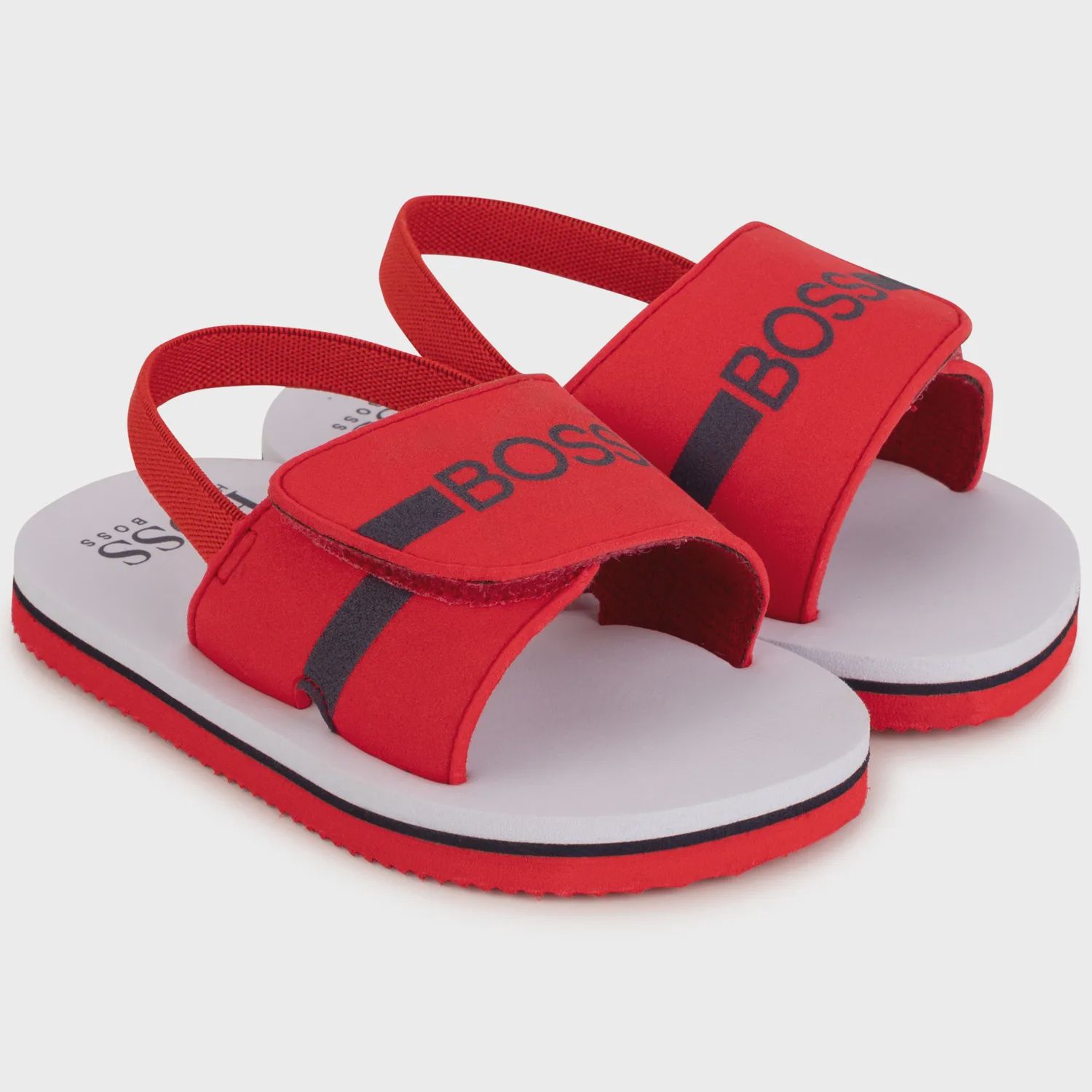 SANDAL RED VELCRO FASTENER / ELASTIC ANKLE STRAP BOSS / J09167