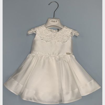 DRESS CREAM LACE COLLAR ORGANZA SKIRT / E2408