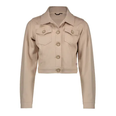 JACKET BLUSH SAND FAKE SUEDE DENAM BUTTON CLOSURE / N1125301