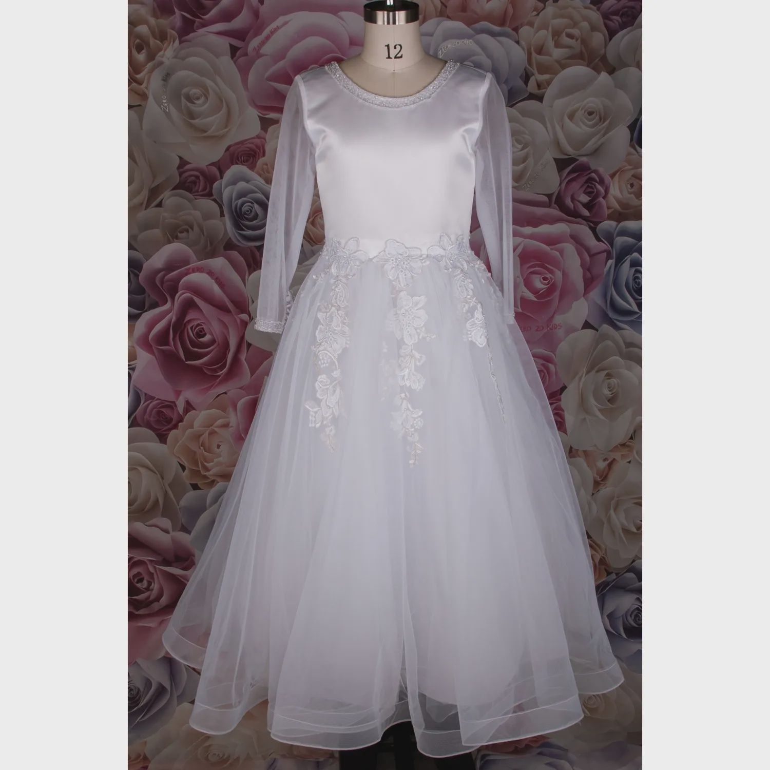 DRESS AN13 LACE WST SKIRT APPL