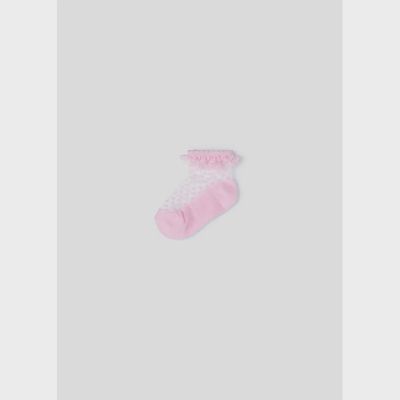 PLUMETI SOCK ROSE SHEER WITH LACE TRIM / 10175