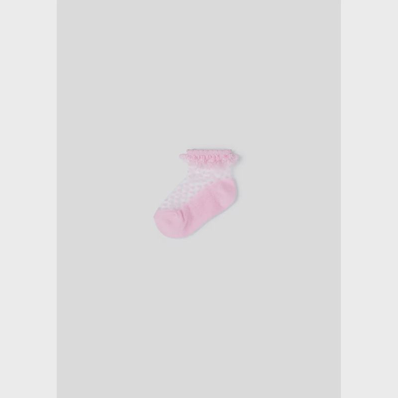 PLUMETI SOCK ROSE SHEER WITH LACE TRIM / 10175