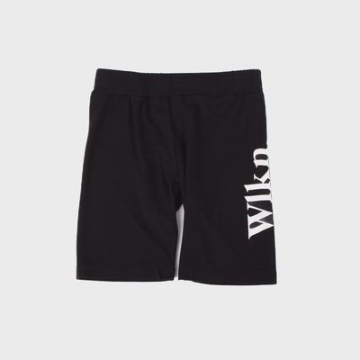 BIKER SHORTS BLACK WHITE WLKN LOGO / WSJ19