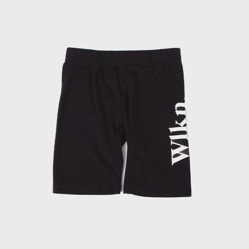 BIKER SHORTS BLACK WHITE WLKN LOGO / WSJ19