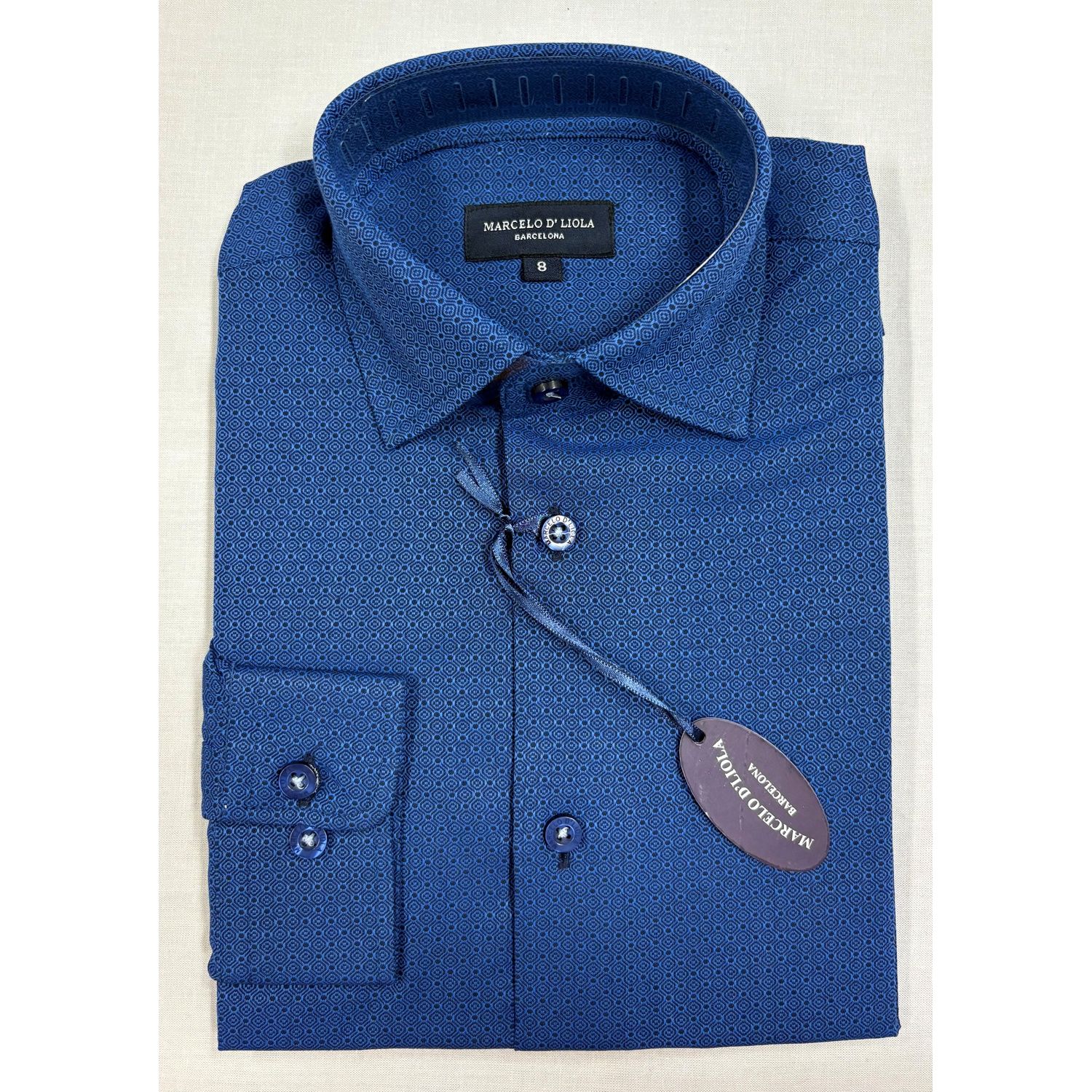 SHIRT NAVY CAROLINA SPHERES CIRCLES PRINT / 5817