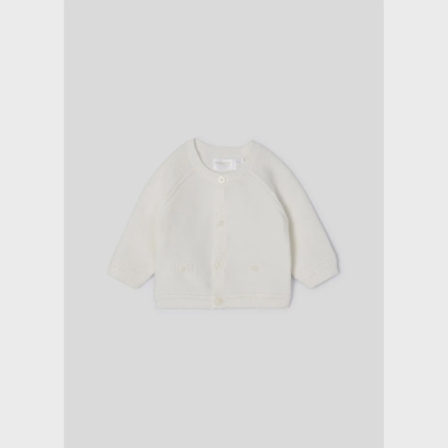 KNIT CARDIGAN NATURAL OFF WHITE 4 BUTTON CLOSURE / 1347