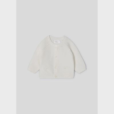 KNIT CARDIGAN NATURAL OFF WHITE 4 BUTTON CLOSURE / 1347