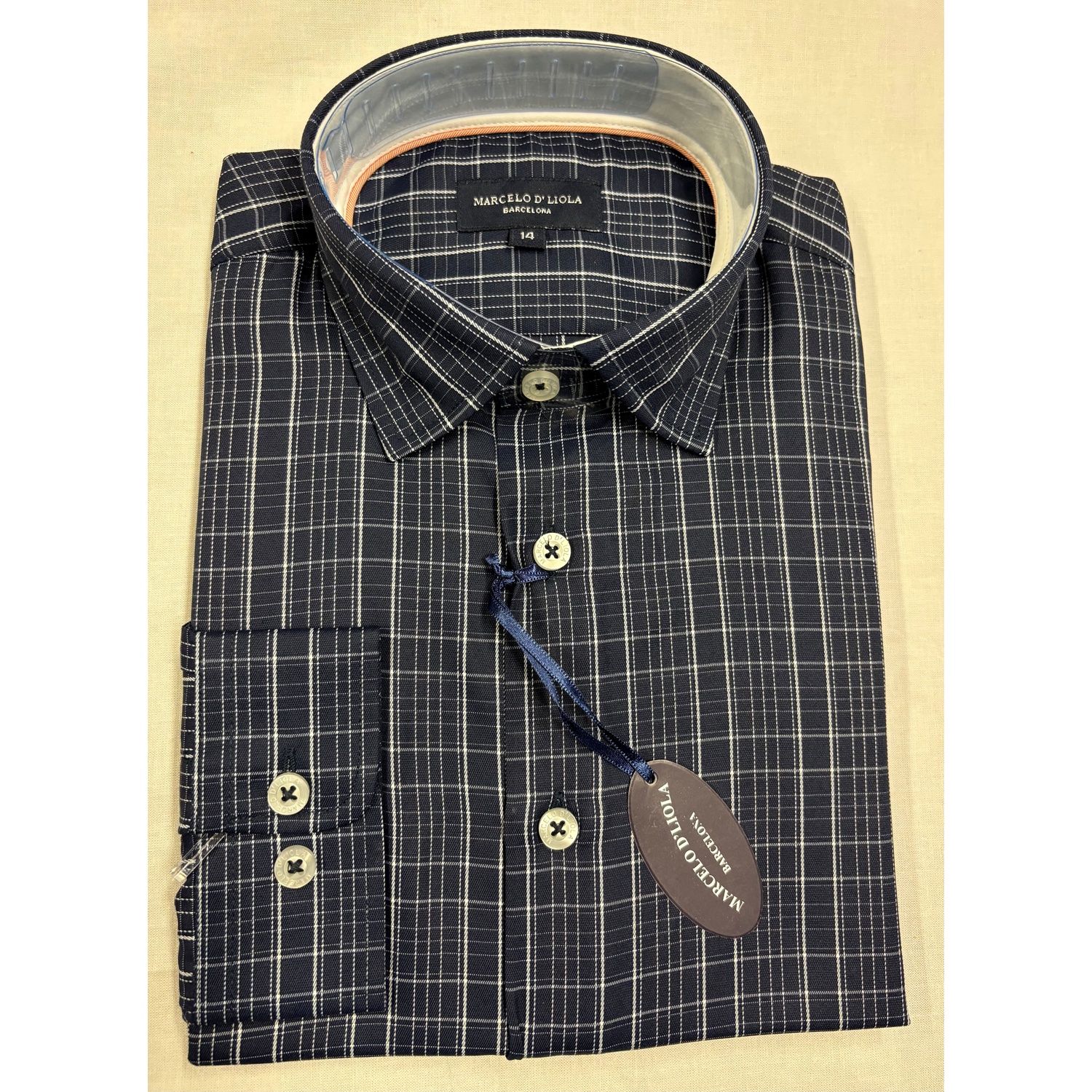 SHIRT NAVY PLAID / 5845
