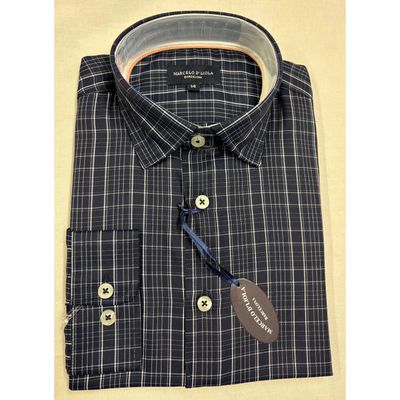 SHIRT NAVY PLAID / 5845