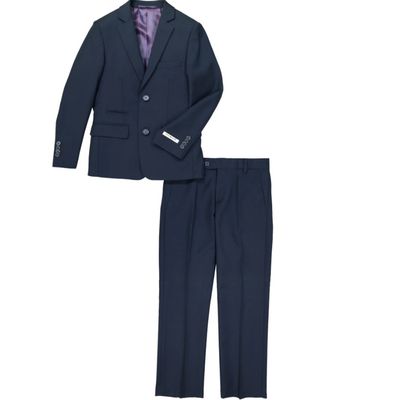 2 PC SUIT NAVY WOOL BLEND / ST2007