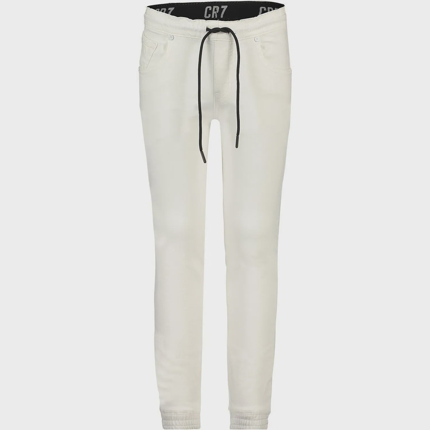 JOGGER PANT WHITE DENIM CUFF & PULL WAIST BAND / P0078B