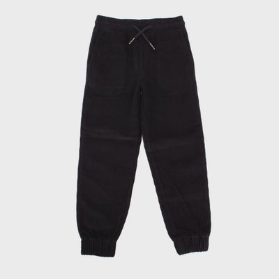 PJ38 JOGGER PANT BLACK CORDUROY ELASTIC CUFF / 22FA