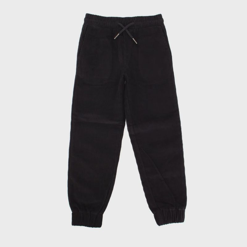 PJ38 JOGGER PANT BLACK CORDUROY ELASTIC CUFF / 22FA