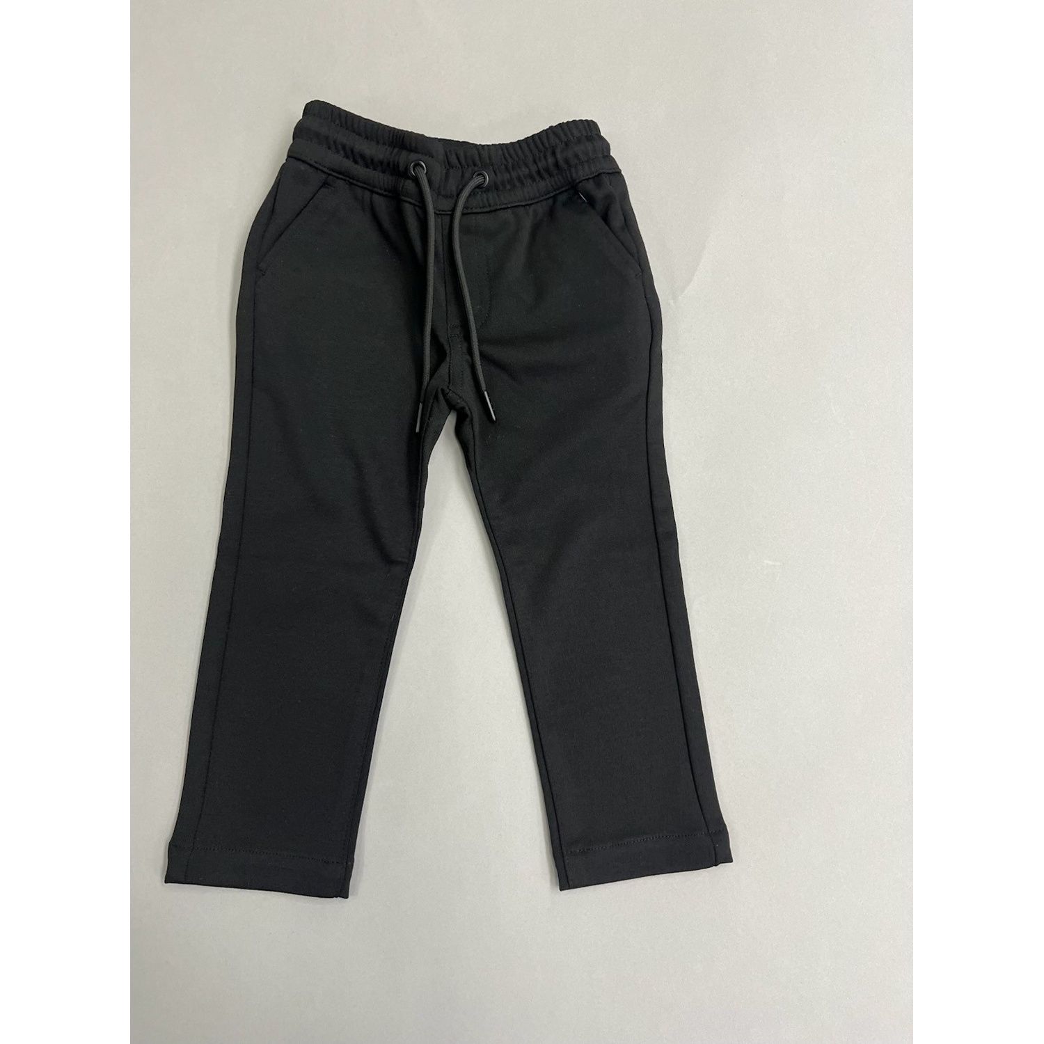 PANT BLACK STRETCH ELASTIC WAIST PULL TIE / A3ESP-FW