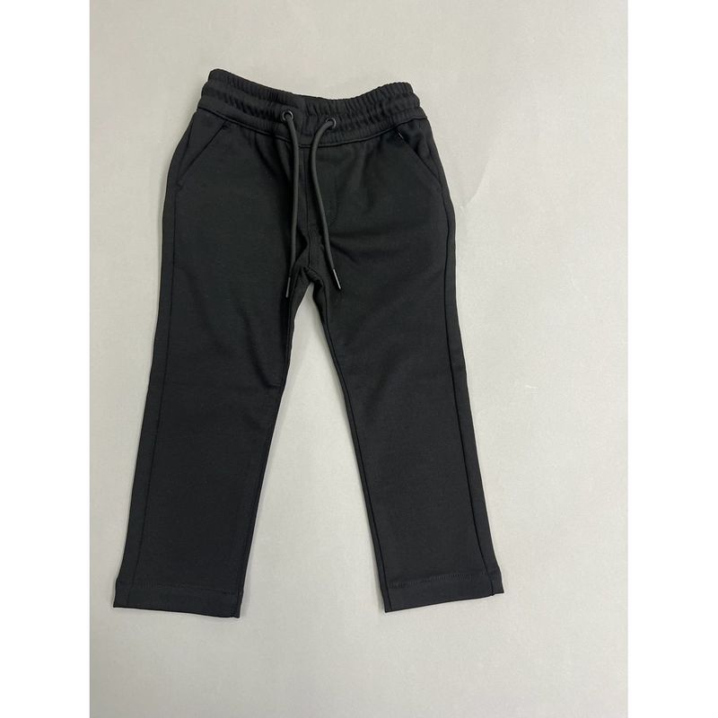 PANT BLACK STRETCH ELASTIC WAIST PULL TIE / A3ESP-FW