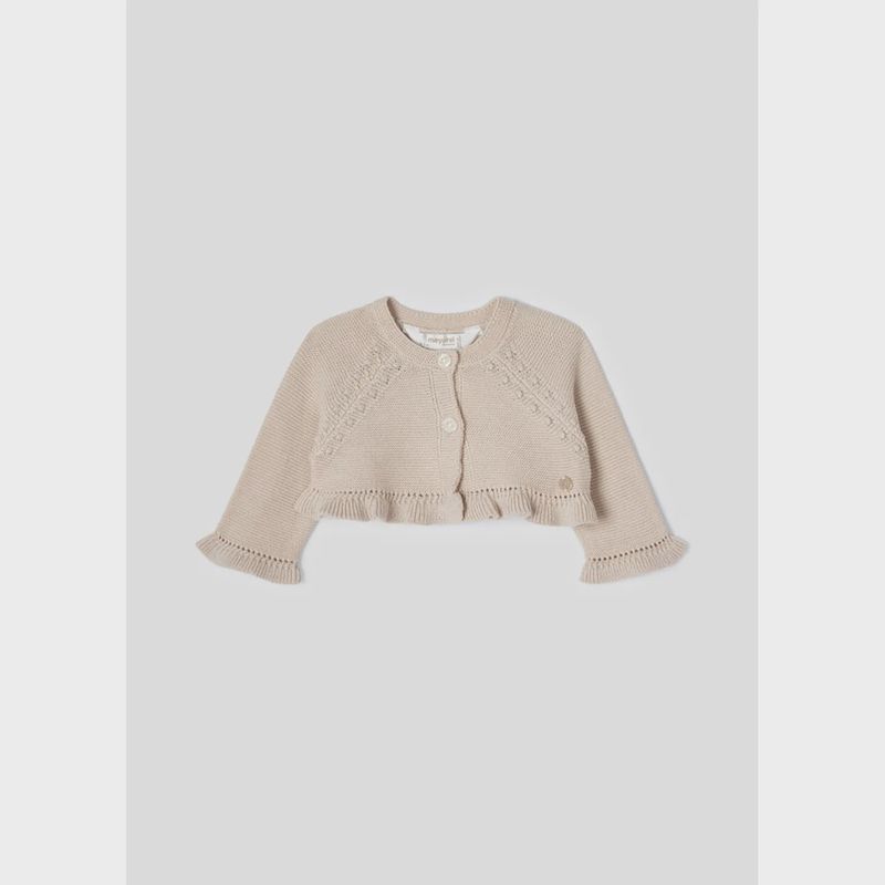 BOLERO CARDIGAN CHAMPAGNE SHIMMER FLOUNCE TRIM / 2393