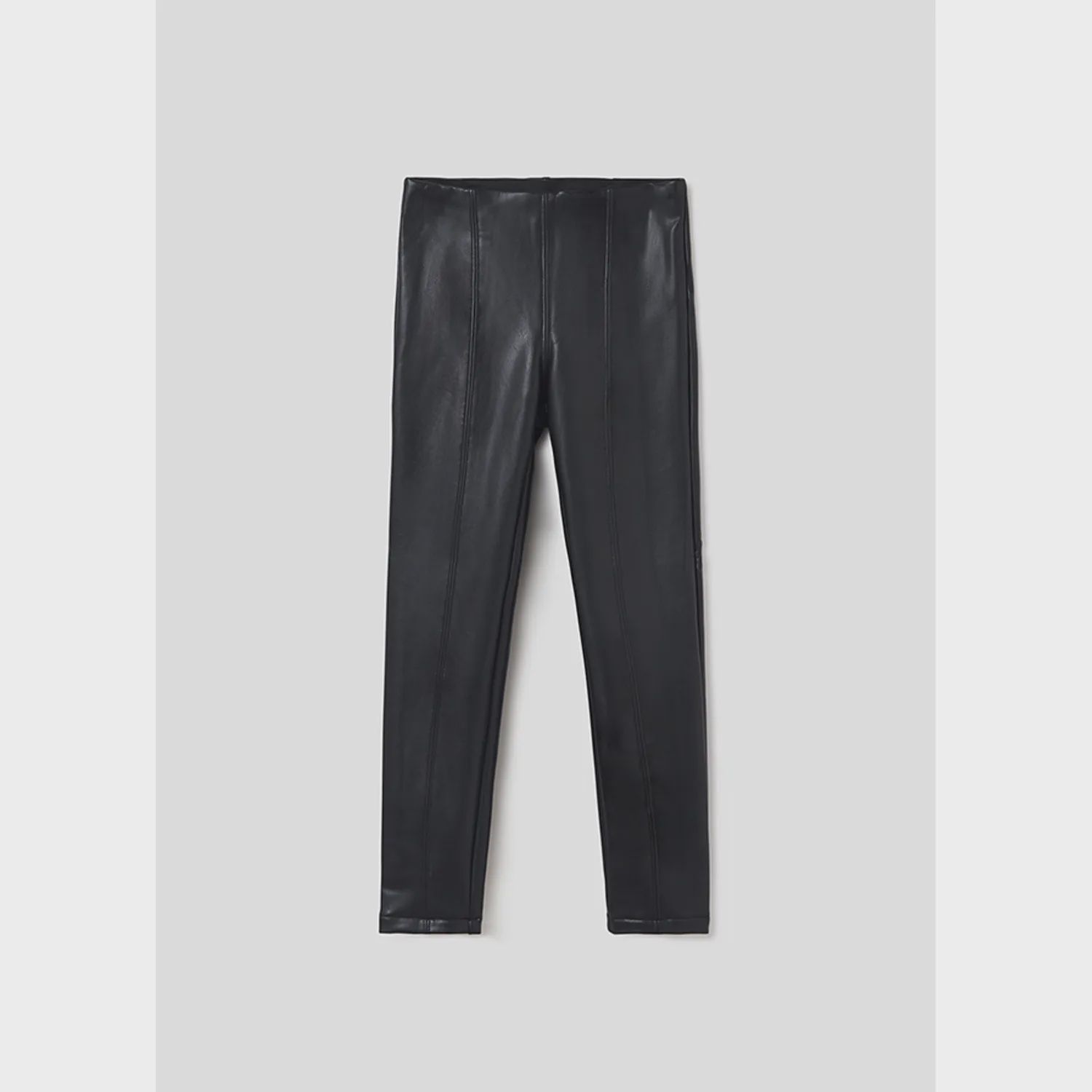 LEATHER LEGGINGS BLACK SYNTHETIC / 7736