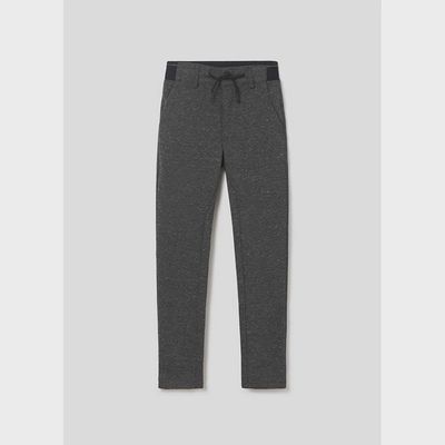 KNIT PANT GREY CHINO TAILORING ELASTIC PULL WAIST / 7573