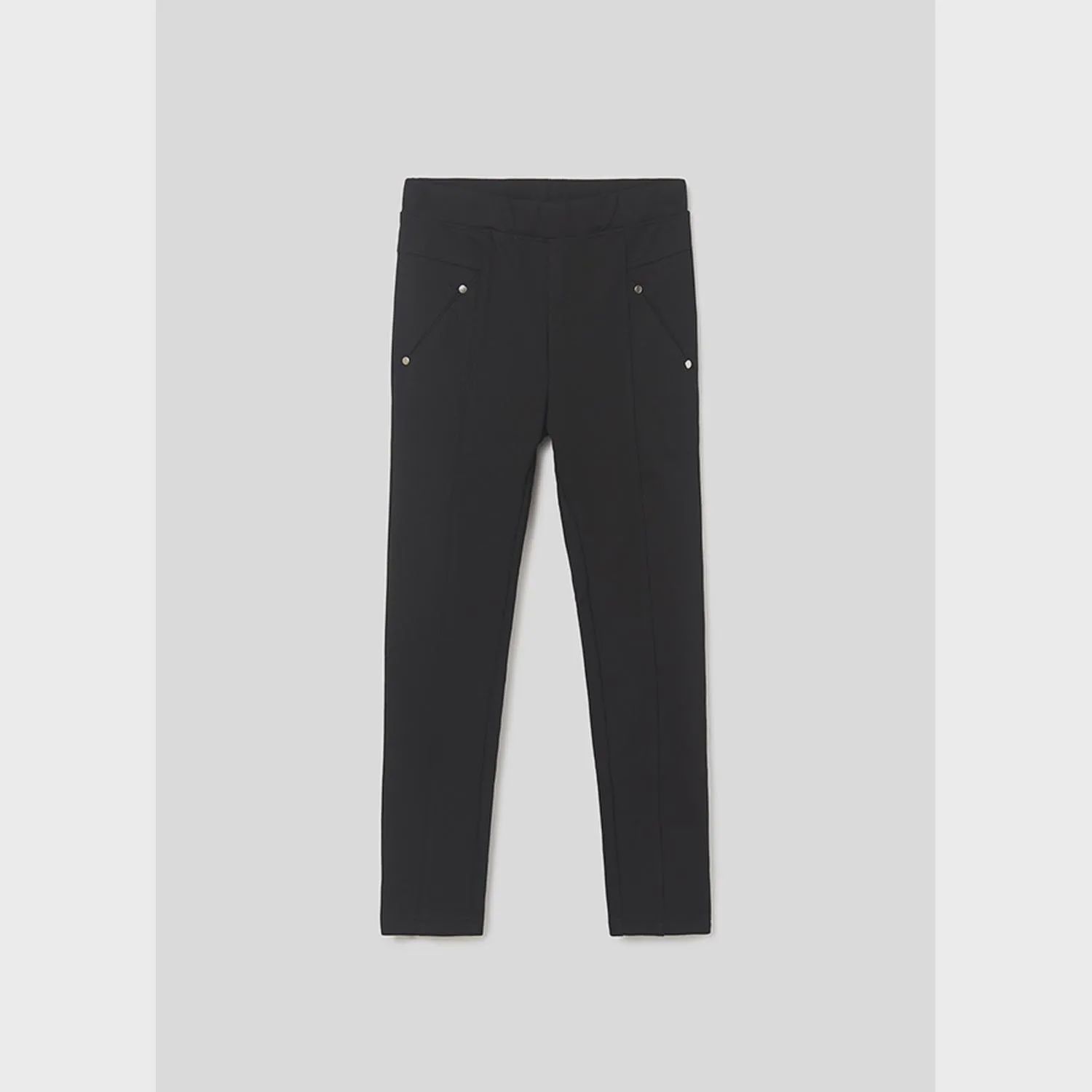 PANT BLACK STRETCH IMITATION POCKETS / 7586