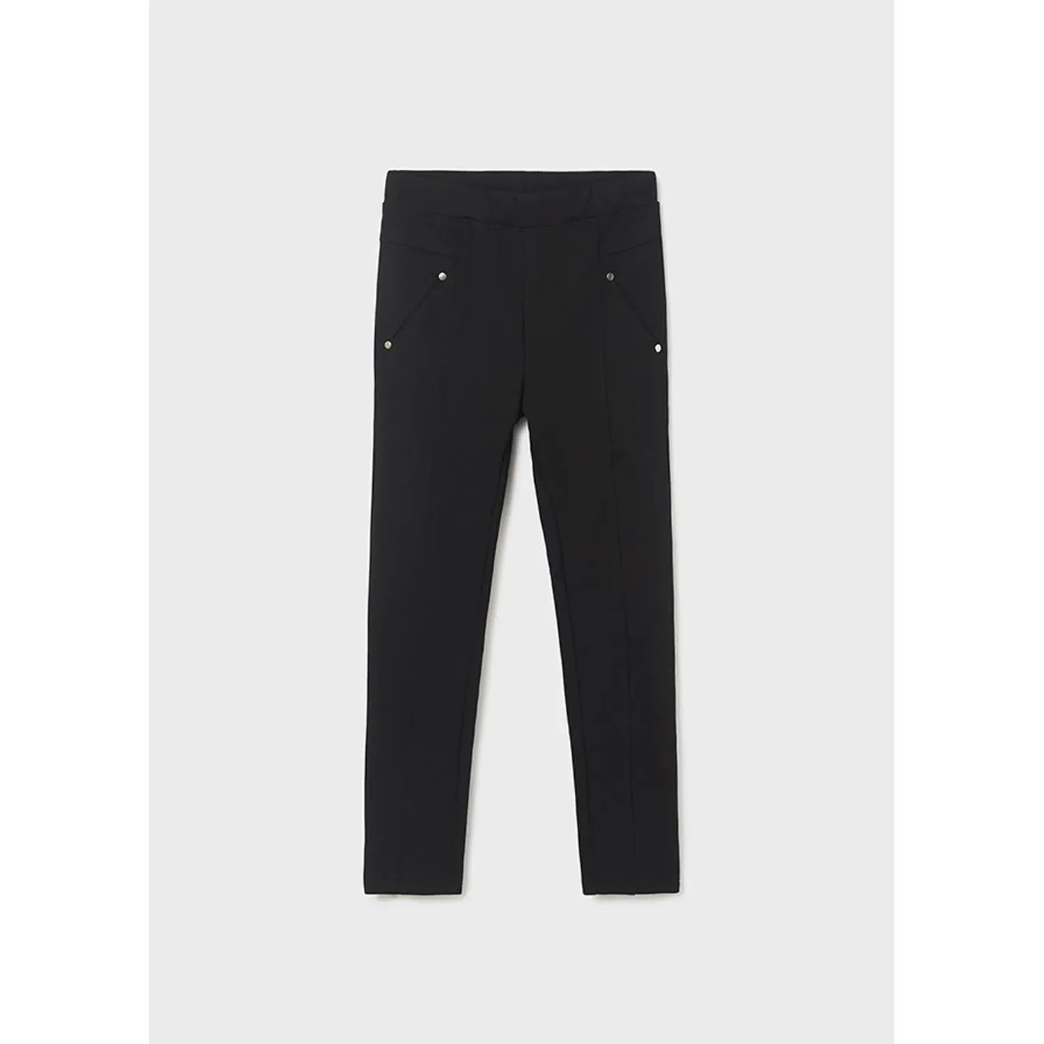 PANT BLACK STRETCH IMITATION POCKETS / 7586
