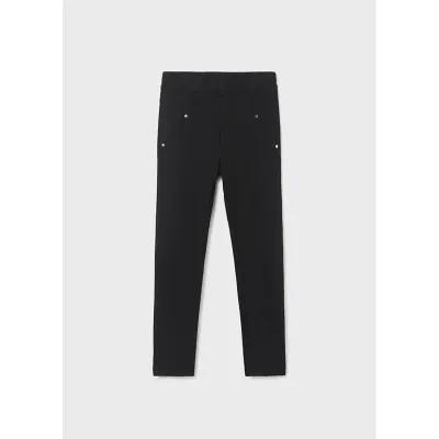 PANT BLACK STRETCH IMITATION POCKETS / 7586