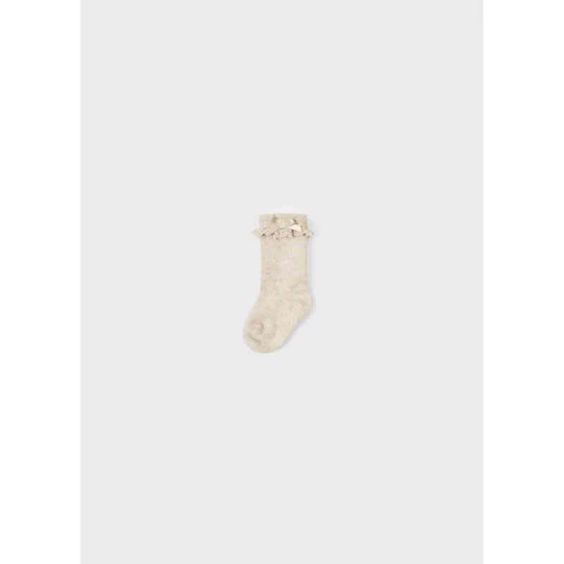 SOCKS GOLD SHIMMER LACE TRIM / 9538