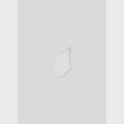 SOCK CREAM LACE TRIM KNIT / 9538