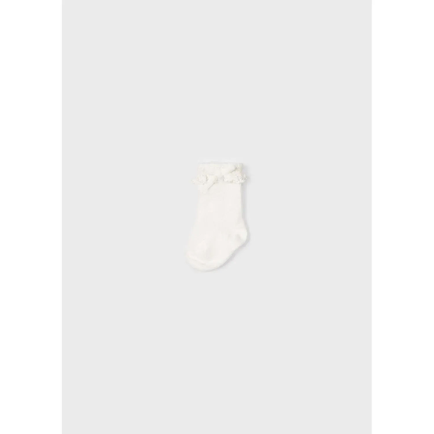SOCK CREAM LACE TRIM KNIT / 9538