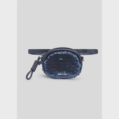 NAVY SEQUIN WAIST BAG / 5963