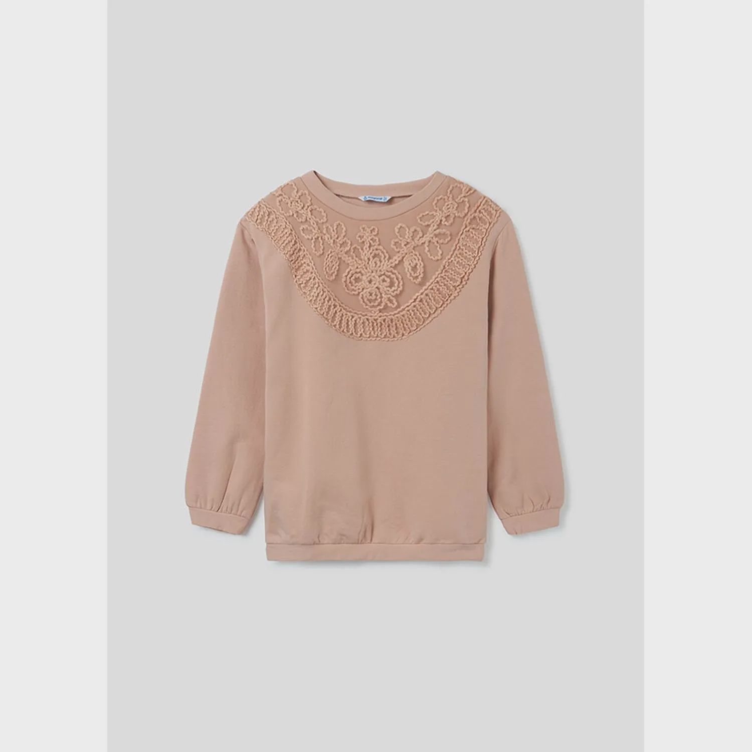SWEAT TOP ROSE RIBBON APPLIQUE / 7492 SWEAT TOP ROSE RIBBON APPLIQUE / 7492