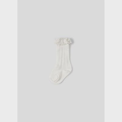 SOCKS NATURAL CREAM LACE FRILL EDGING / 10270