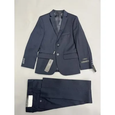 2 PC SUIT NAVY SKINNY FIT TEXTURED TONE ON TONE / BCWL2MAW0696