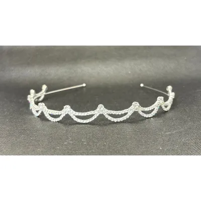 HEADBAND SMALL RHINESTONES SCALLOPED EFFECT
