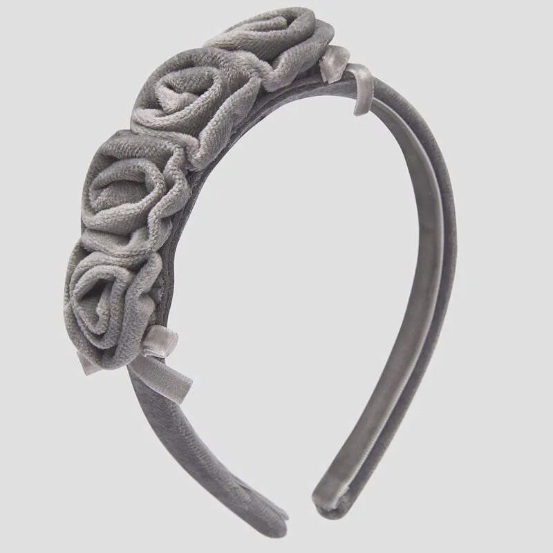 HARD HEADBAND GREY 4 VELVET R