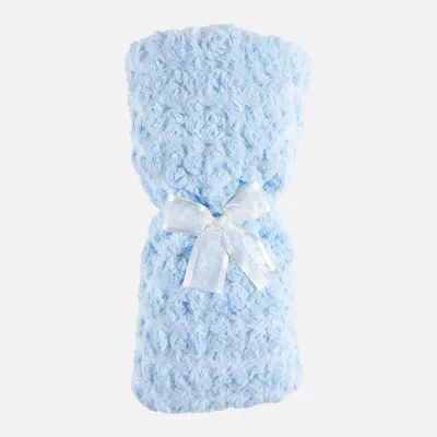 FUR BLANKET LIGHT BLUE RAISE