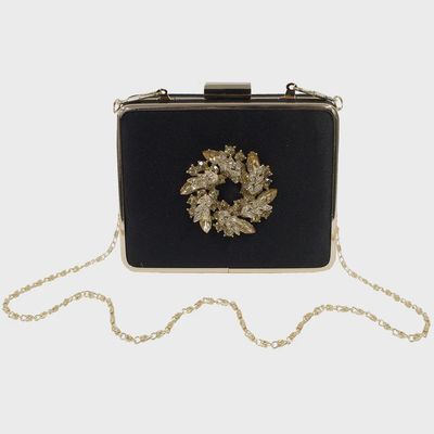 SQUARE PURSE604F BLK R / S TR