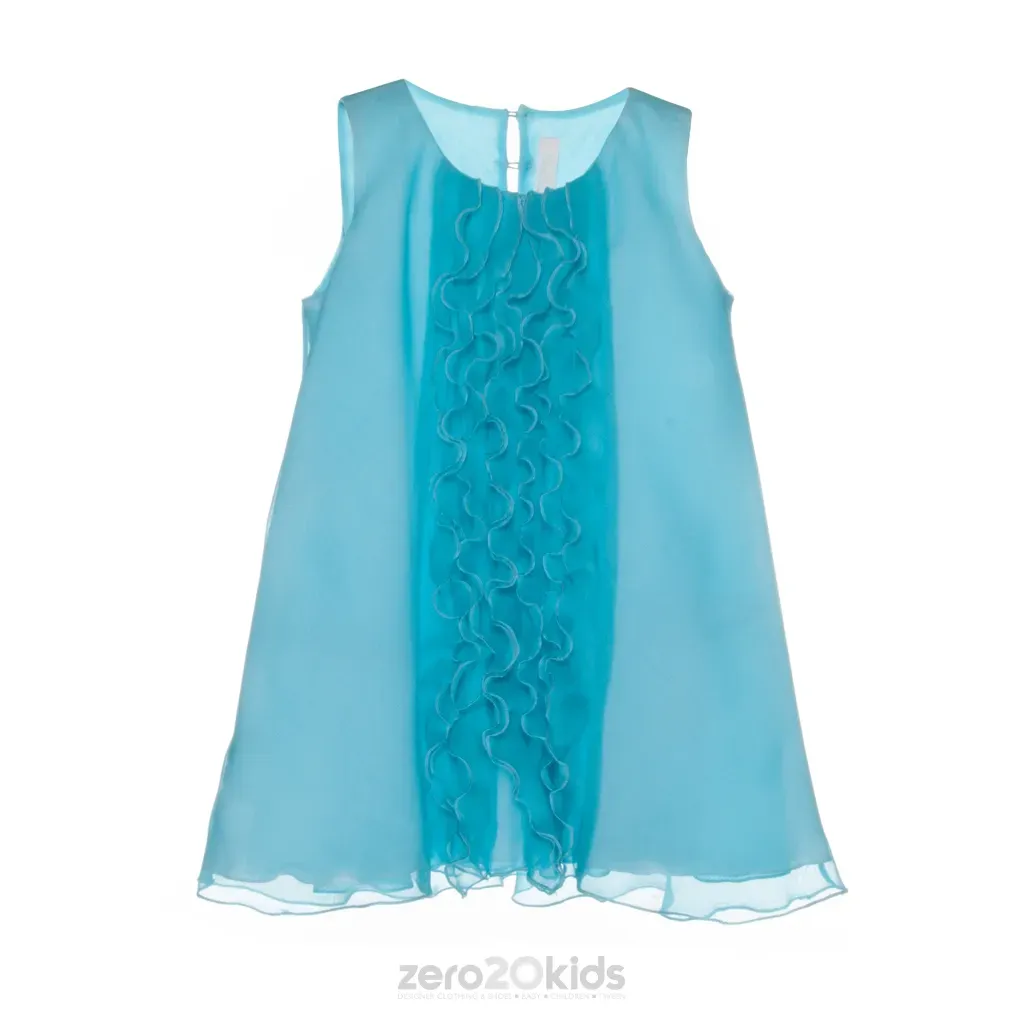 DRESS247 AQUA CHIF FLOUNC