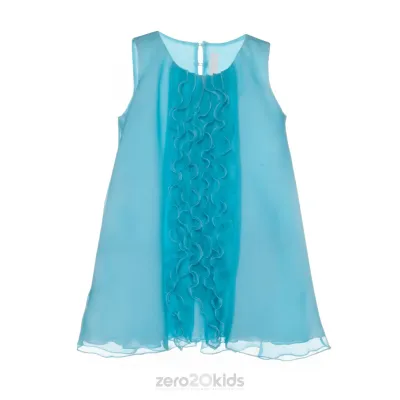 DRESS247 AQUA CHIF FLOUNC
