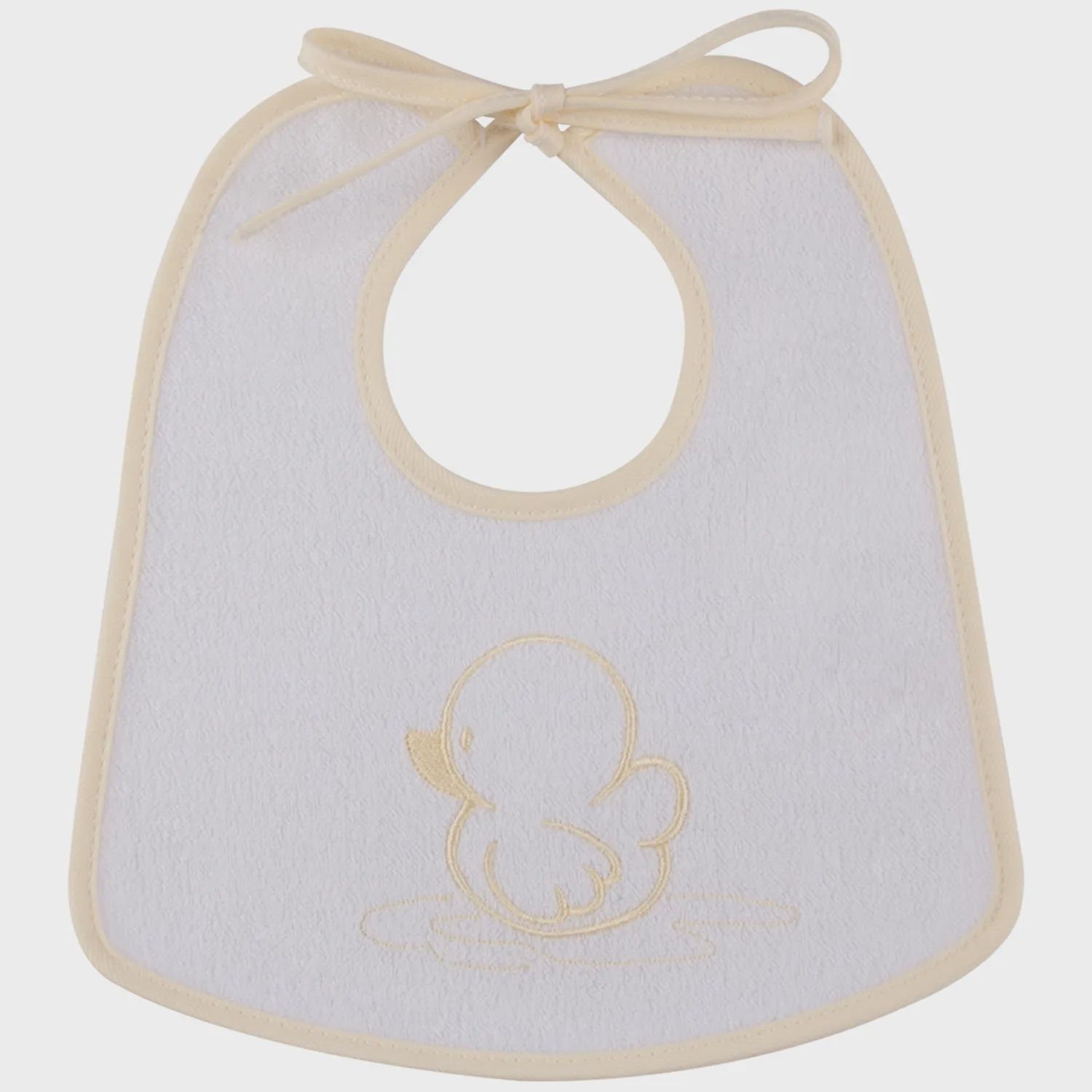 TERRY BIB EMB YEL DUCK TR