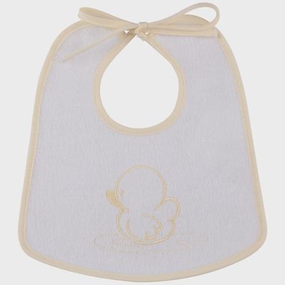 TERRY BIB EMB YEL DUCK TR