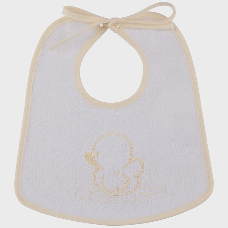 TERRY BIB EMB YEL DUCK TR
