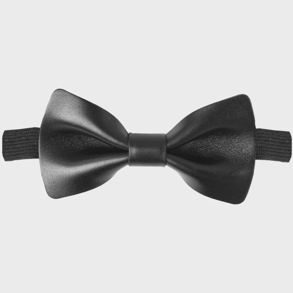 LEATHER BOWTIE BLAC
