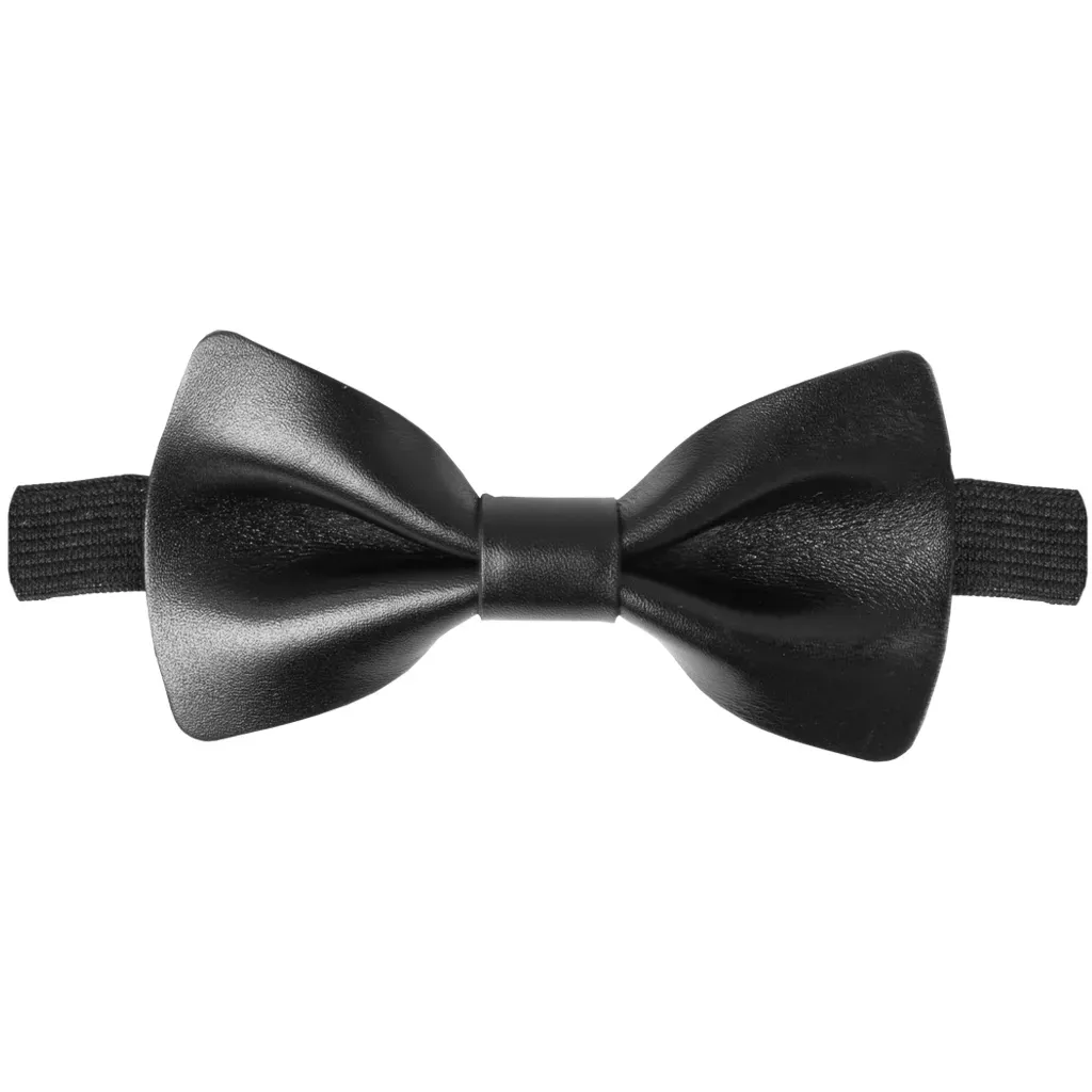 LEATHER BOWTIE BLAC