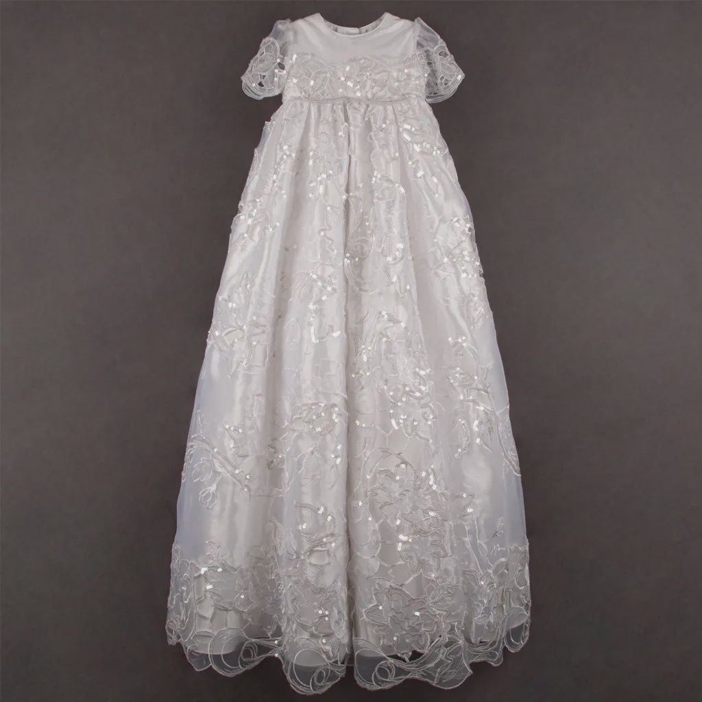 GOWN & BONNET ALOVER EMB TULLE