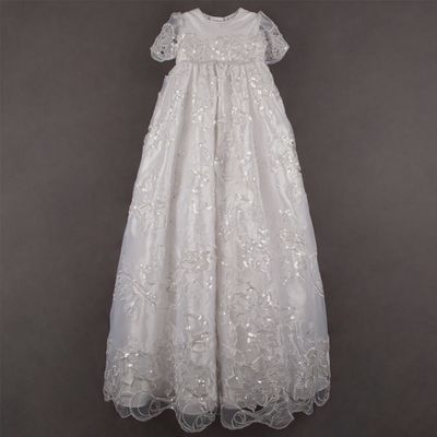 GOWN & BONNET ALOVER EMB TULLE